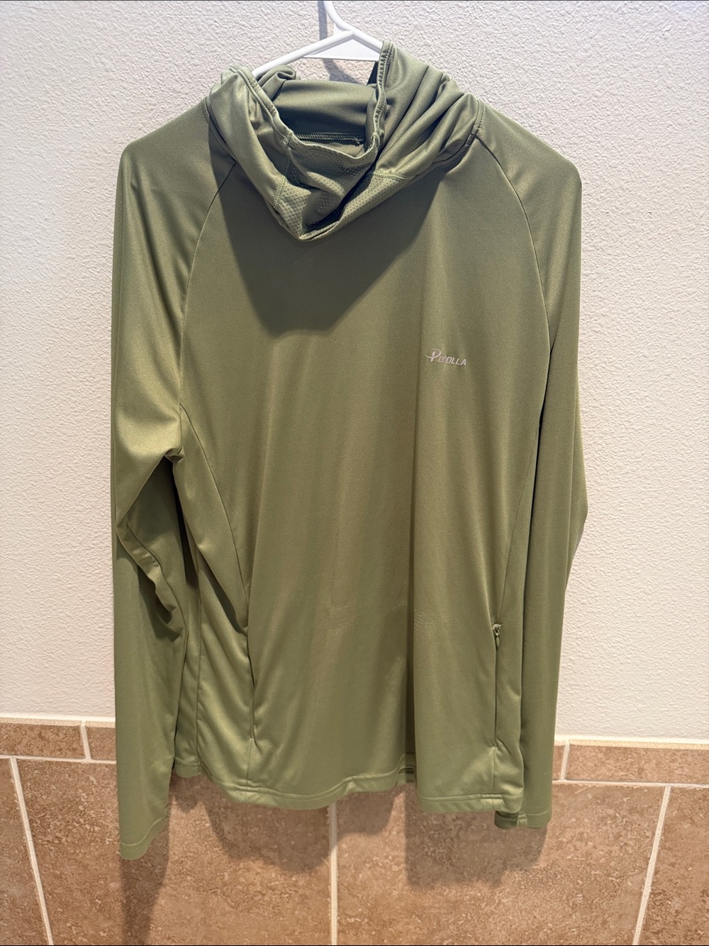Men's Olive Green Hooded Performance Pullover by AFTCO